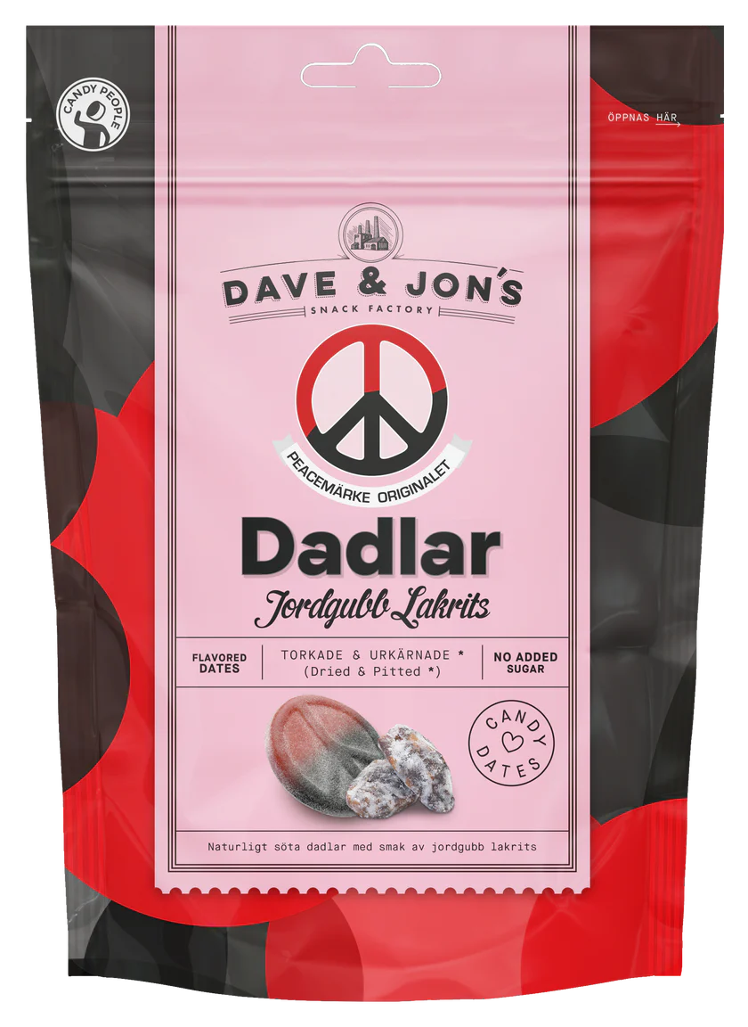 Dave & Jones Peacemärke Dates – Strawberry & Licorice