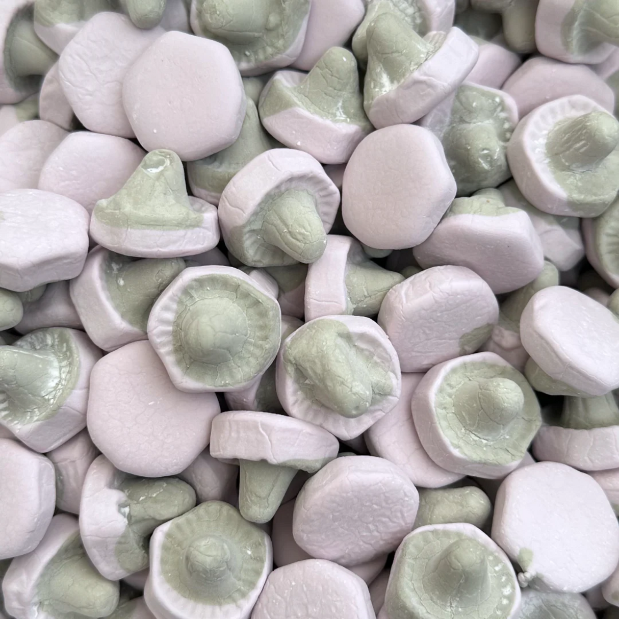 Foam Mushrooms Violet And Licorice