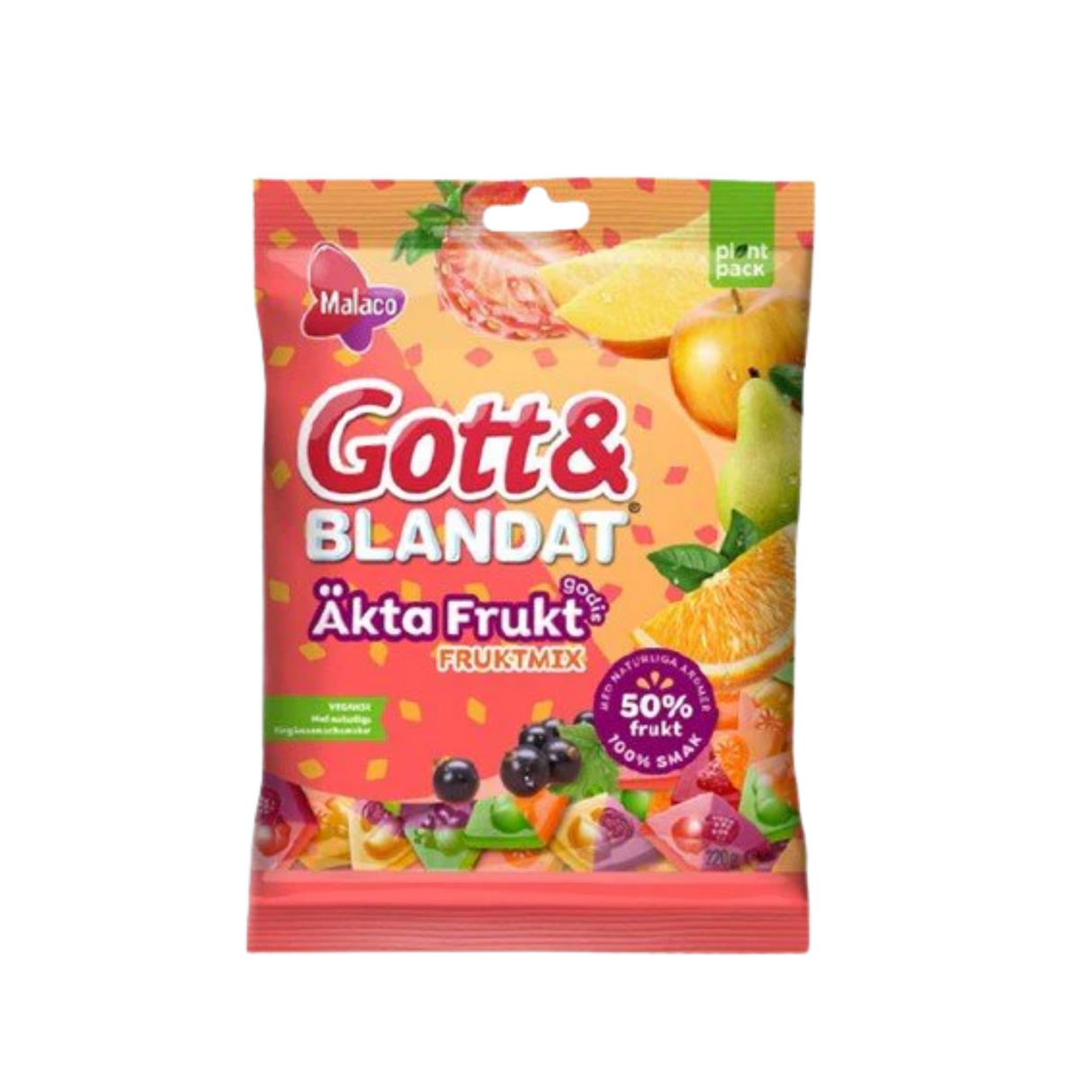 Vegan Gott & Blandat Real Fruit Licorice And Fruit