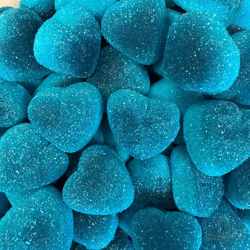 Filled Blue Raspberry Hearts