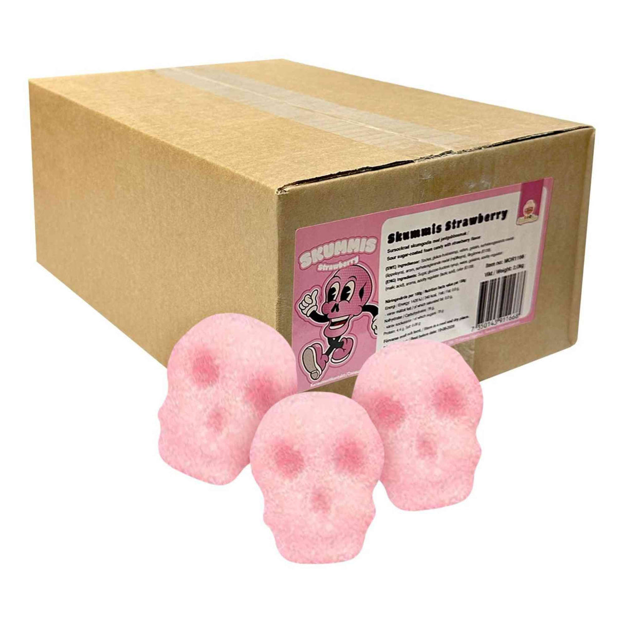 Foamy Strawberry Skulls