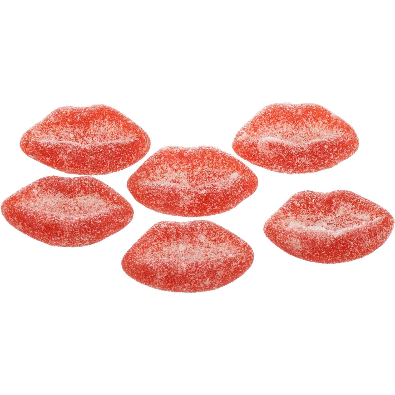 Sour Sugar-Coated Red Mouth of Starch Gelatin with Delicious Strawberry Flavor
